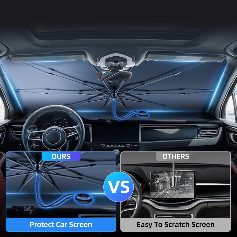 NEW Upgraded Car Windshield Su - Car Sunshade Windshield Umbrella Foldable recension och pris