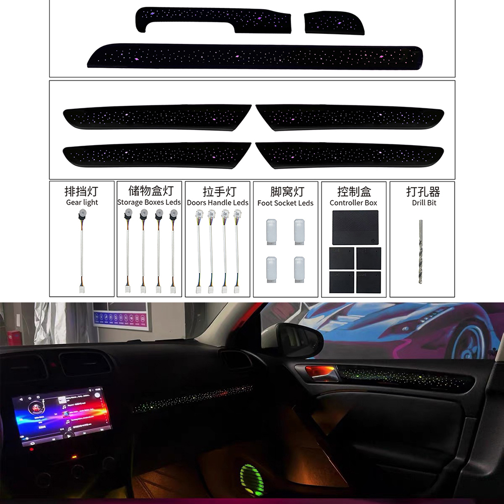 Car Interior Lighting Upgrade  - Led Ambient Interior Car Lights App Control recension och pris