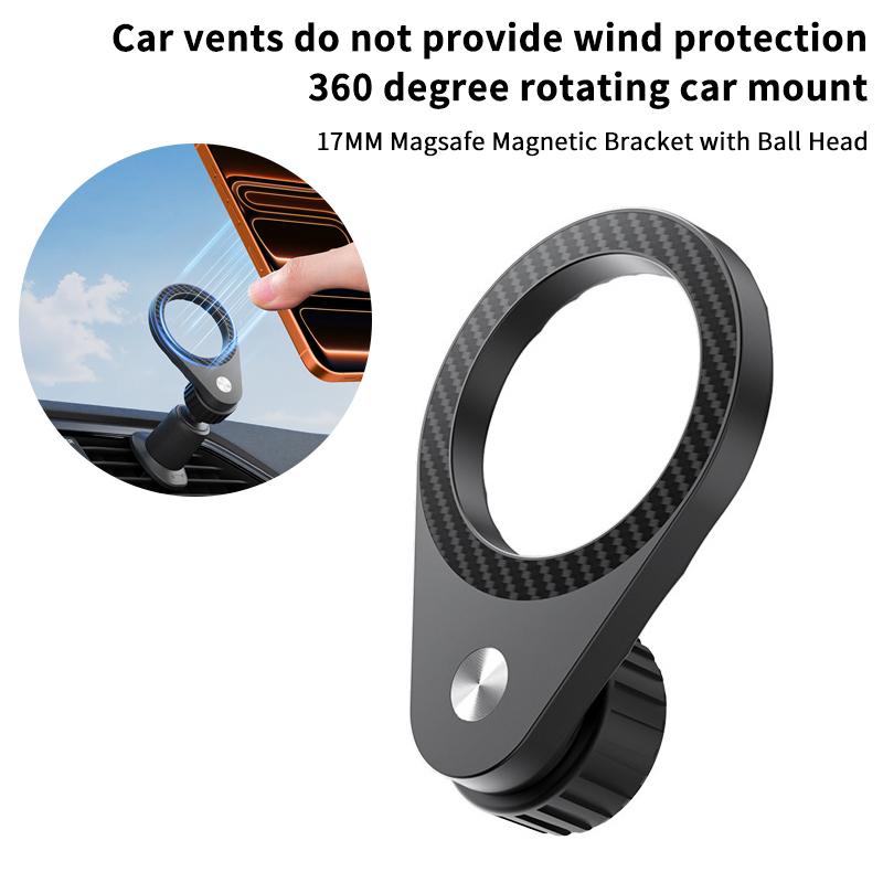 New 1Pcs Carbon Fiber Magnetic - Magnetic Phone Holder For Car Vent recension och pris