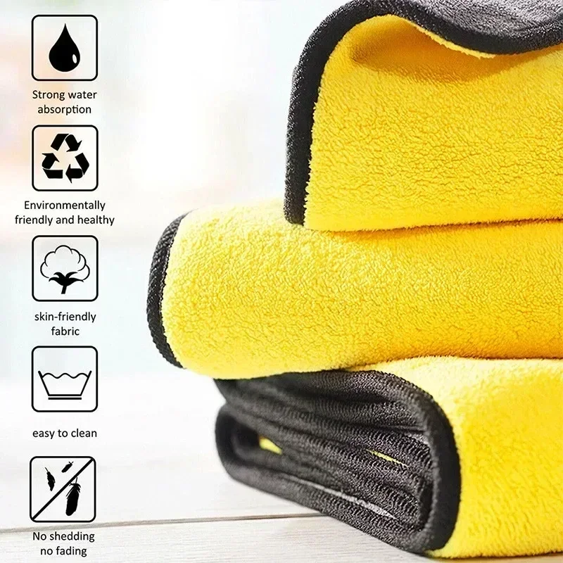 Microfiber Car Wash Cleaning C - Microfiber Car Drying Towel Super Absorbent recension och pris