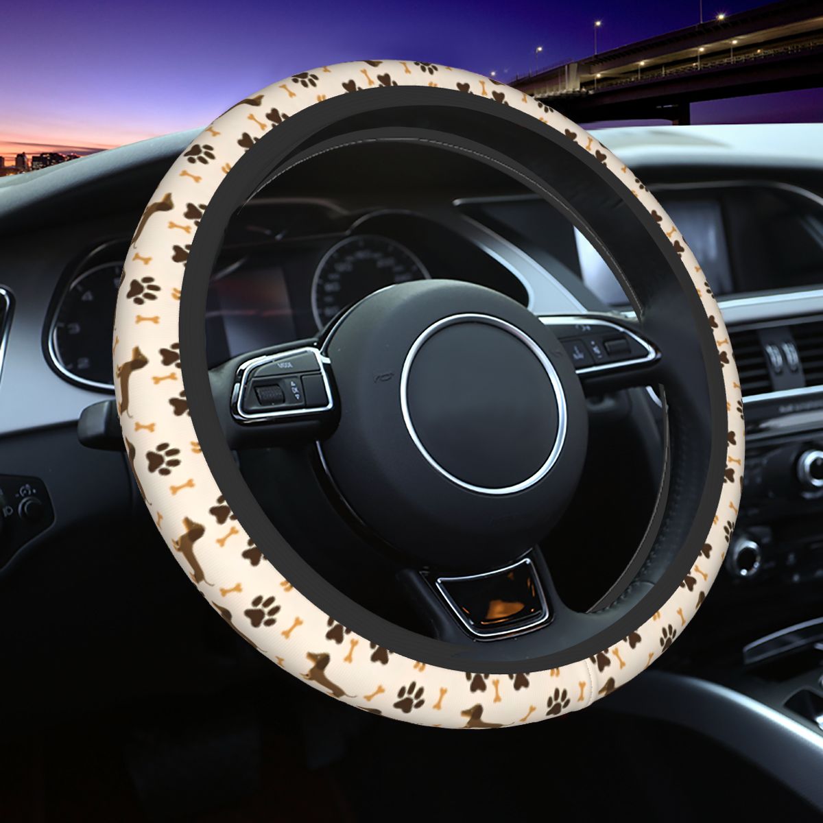 Cute Dachshund Car Steering Wh - Car Steering Wheel Cover Anti Slip Breathable recension och pris