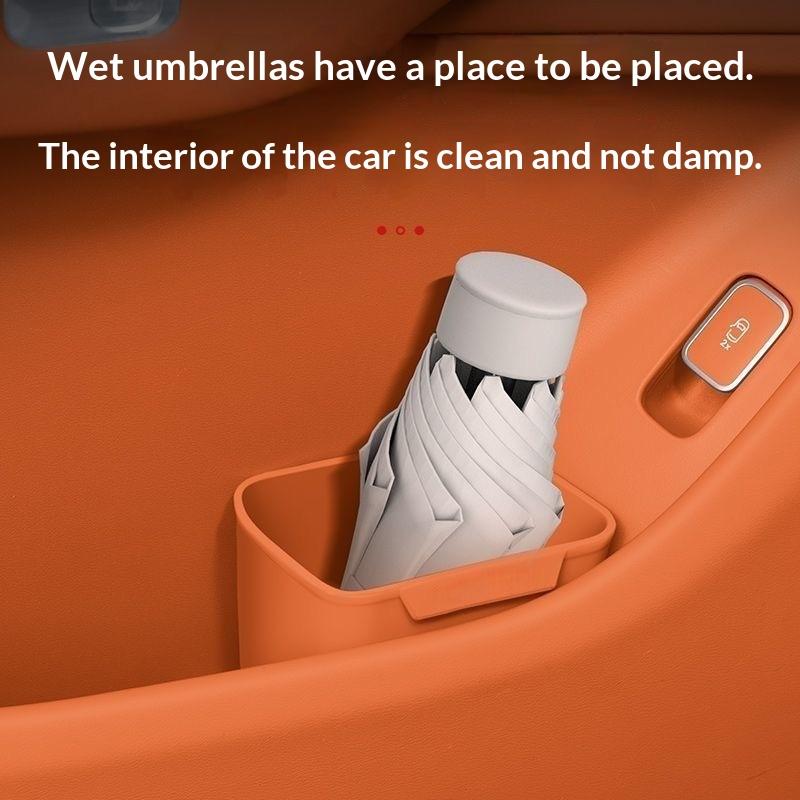 New Silicone Car Door Cup Hold - Waterproof Car Trash Can With Lid recension och pris