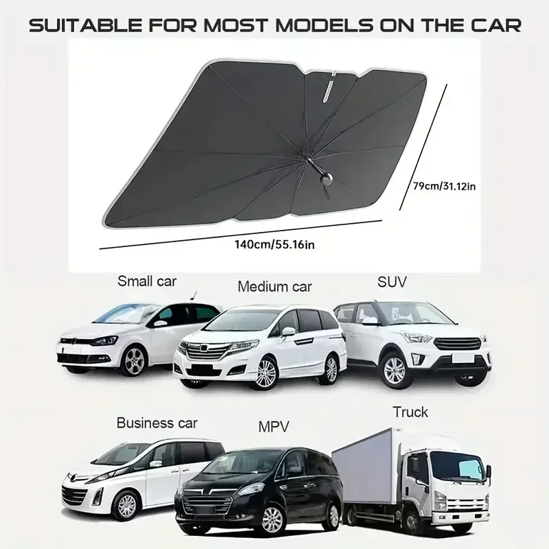 Foldable Car Umbrella Sunshade - Car Sunshade Windshield Umbrella Foldable recension och pris