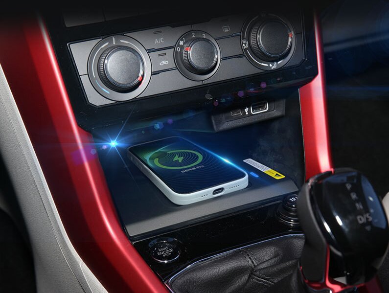 for Volkswagen T-CROSS Tacqua  - Wireless Car Charger Mount Fast Charging recension och pris