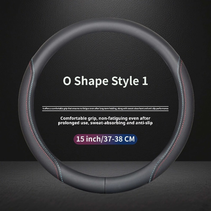 Nappa Leather Universal Steeri - Car Steering Wheel Cover Anti Slip Breathable recension och pris