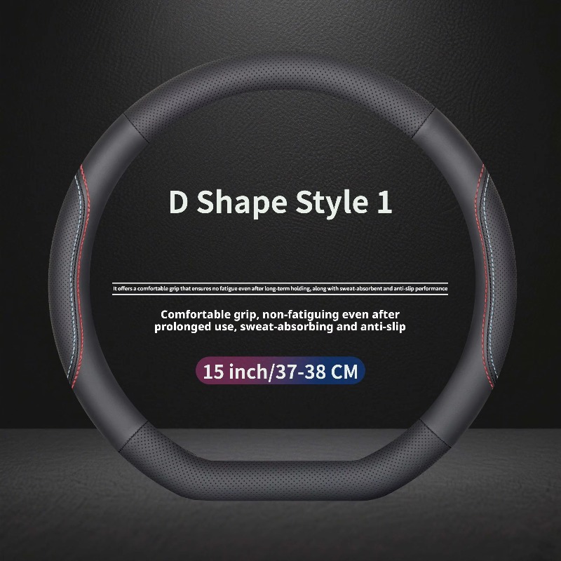 Nappa Leather Universal Steeri - Car Steering Wheel Cover Anti Slip Breathable recension och pris
