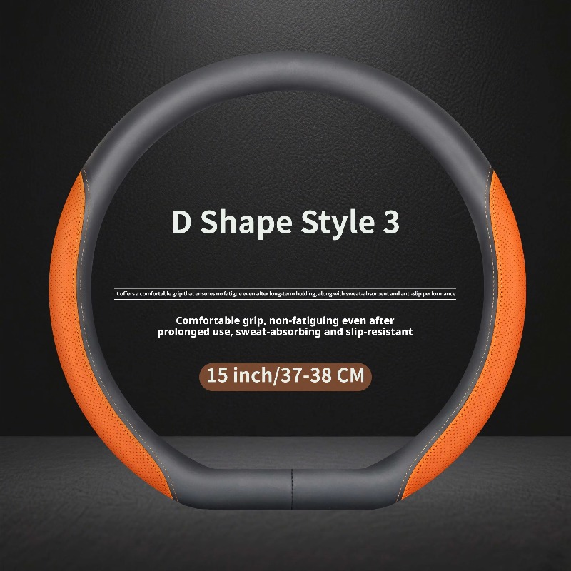 Nappa Leather Universal Steeri - Car Steering Wheel Cover Anti Slip Breathable recension och pris
