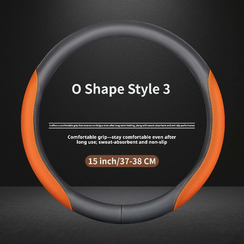Nappa Leather Universal Steeri - Car Steering Wheel Cover Anti Slip Breathable recension och pris