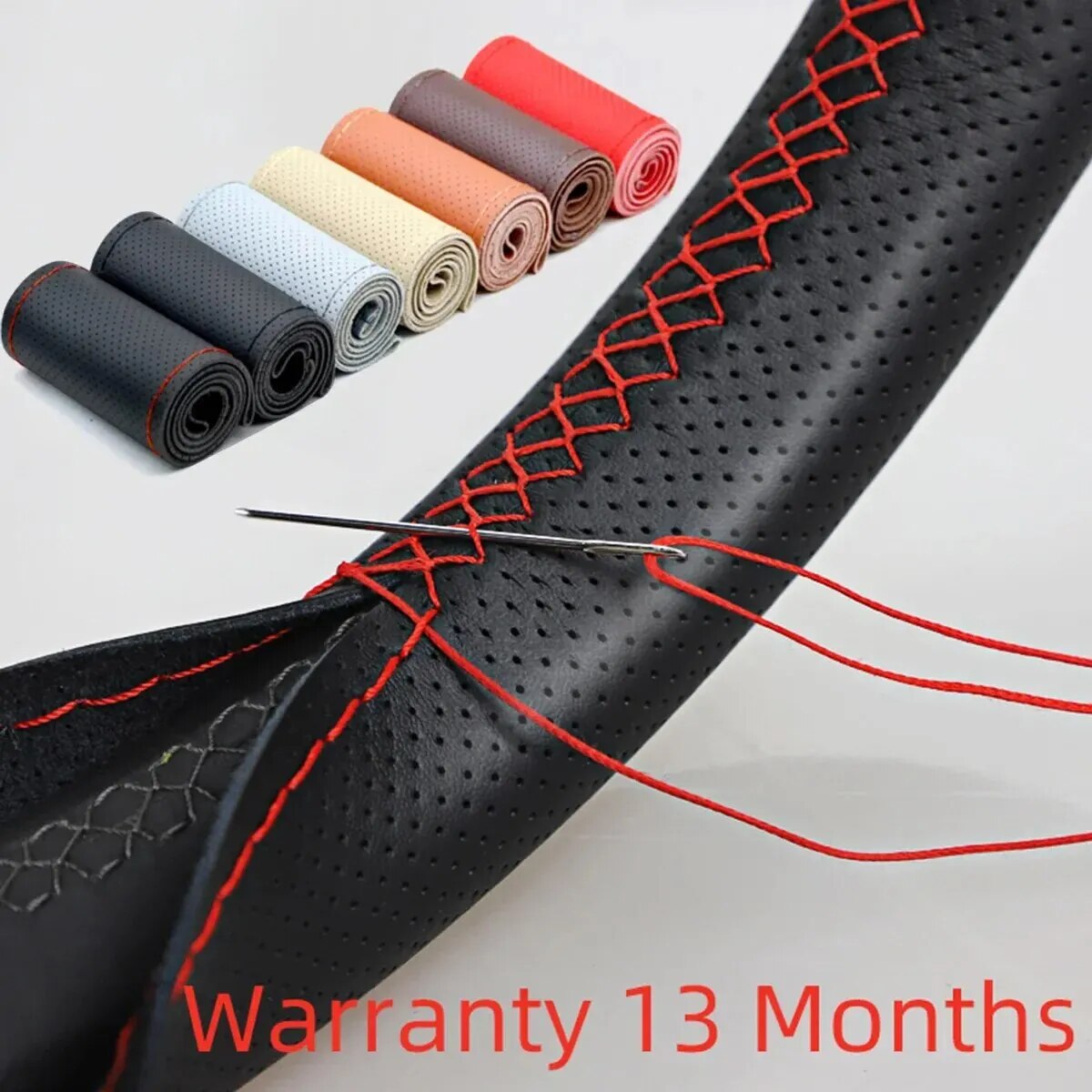 Universal Leather Car Steering - Car Steering Wheel Cover Anti Slip Breathable recension och pris