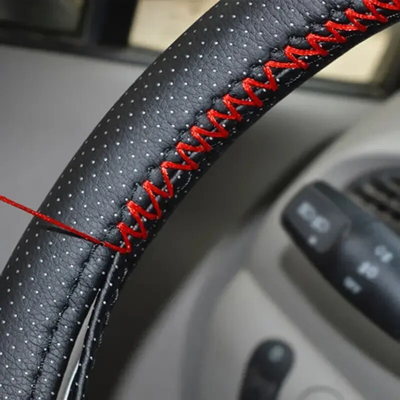 Universal Leather Car Steering - Car Steering Wheel Cover Anti Slip Breathable recension och pris